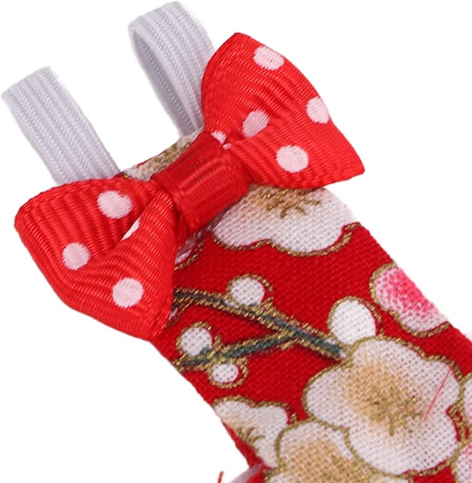 Bird Clothes, Washable Red Cherry Blossoms Cotton Bird Diaper With Elastic Band Waterproof Liner for Pet Parrots Macaw Cockatiel