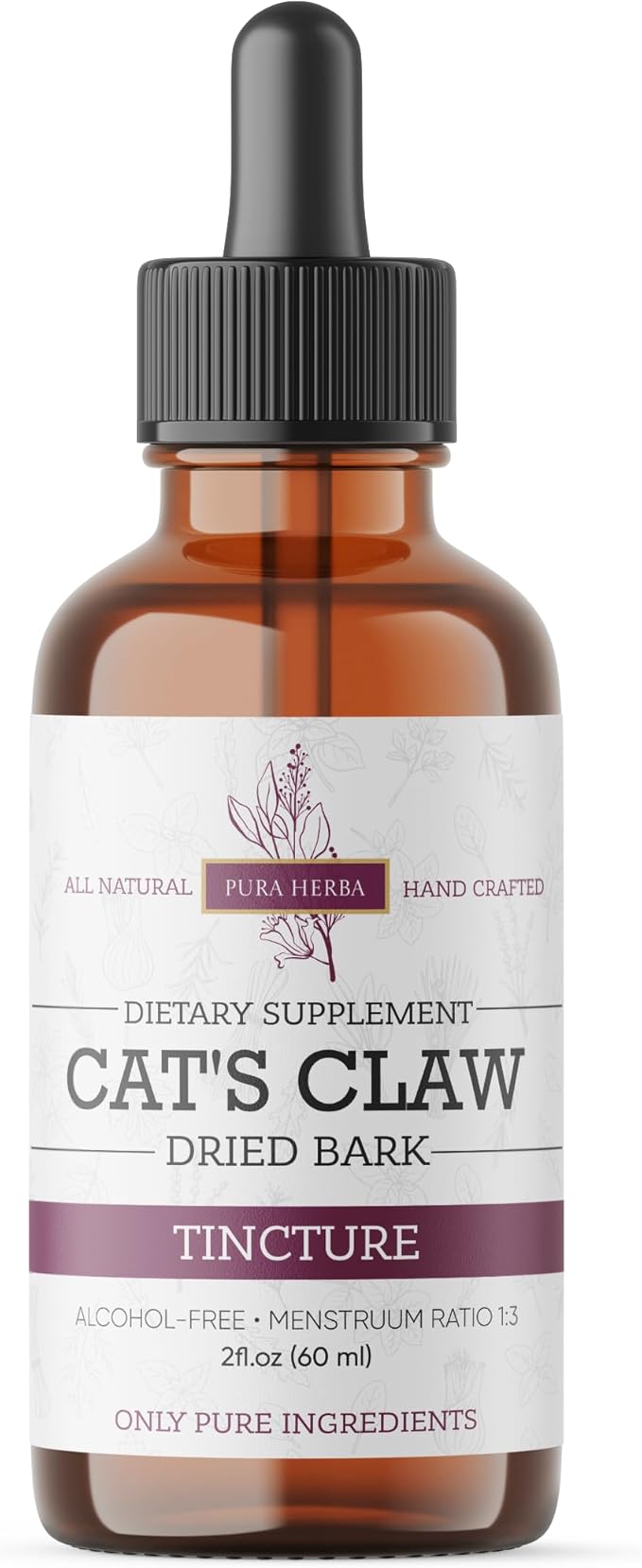 Cat’s Claw Liquid Extract | Alcohol-Free, Vegan, Non-GMO, Gluten-Free | 2 oz Liquid Herbal Organic Tincture