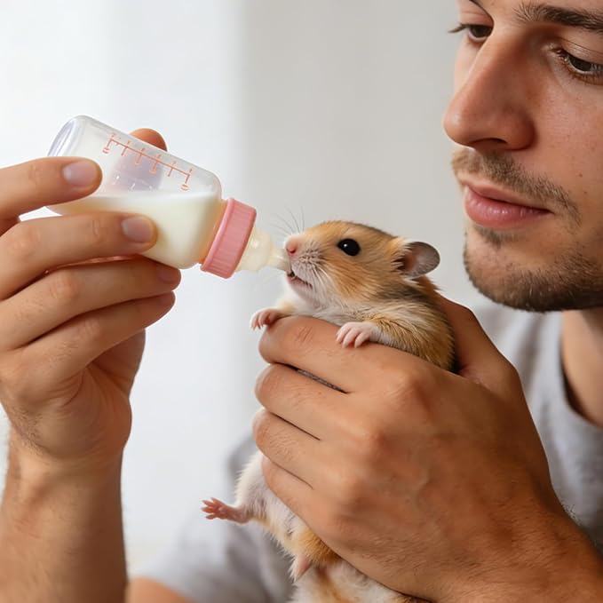 GALPADA 40pcs Silicone Pet Nurser Nipples Replacement Pacifiers for Kitten Puppy Nursing Bottles Soft Teat for Small Pets Like Rabbits Chinchillas 0.98 Inch