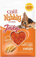 Catit Nibbly Jerky Cat Treats, Chicken Recipe - Grain-Free Cat Treat White 1.06 Ounce (Pack of 1)