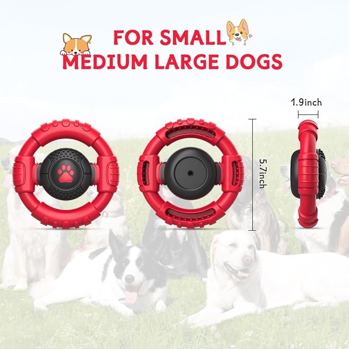 Dog Toys for Aggressive Chewers Large Medium Small Breed, Indestructible Durable Tough Dog Chew Toys to Keep Them Busy, Nylon Rubber Interactive Dog Toys