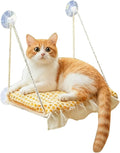 Cat Window Perch, Heavy Duty 20KG/44LB Suction Cup Hammock Bed with Soft Cushion, Secure & Stable Window Mount for Lazy Time, Bird Watching, Safe for Large Cats, 18.9"x14.5" (Little Bear)