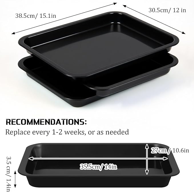 Tessco for you 3 Pcs Kitten Litter Box Shallow Low Entry Open Cat Litter Box Waterproof Plastic Small Rabbit Pan Tray Travel Toilet for Senior Cat Kitten Training(Black,15.1 x 12 x 1.4 Inch)