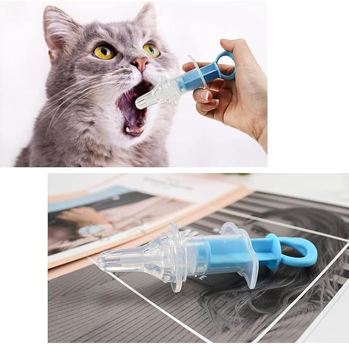 2Pcs Blue Pet Medicine Feeder Liquid Oral Syringe Milk Nursing Bottles Syringe Soft Tip Plastic Pet Medical Feeding Tool for Dog Puppy Cat, Kitten Nursing Supplies