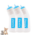 3 Pack Kitten Silicone Nursing Bottle,Silicone Feeding Nipple, Reusable Newborn Kitten Supplies, Suitable for Feeding Kitten, Puppy, Rabbit, Hamster (Blue, Small)