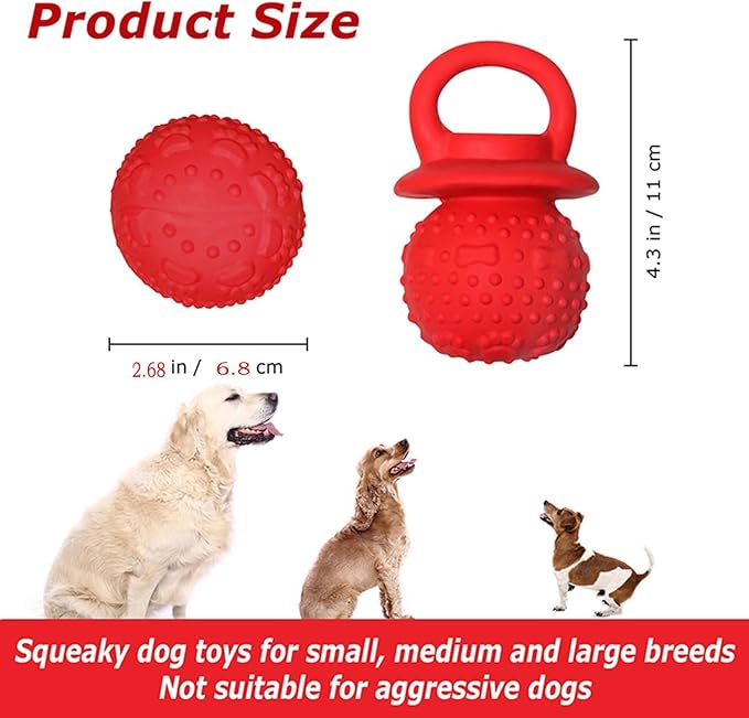 Latex Chew Dog Toys, Novelty Squeaky Pacifier Dog Toys for Teething Puppies, Mild Chewing Small, Medium, Large Dogs, Pet Dogs Supplies Newborn Puppy Gift