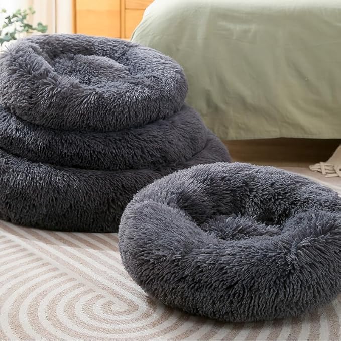 Donut Dog Bed Small Pet Bed Cat Bed Pet Beds Puppy Bed Kitten Bed Rabbit Bed Kitten Beds for Indoor Kittens Cat Beds for Indoor Cats Up to 7 Lbs