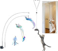 Cat Toys Interactive Hands-Free 8 Pack Cat Toys for Indoor Cats Toy Wand Natural Bird Feather,Hanging Door Lure Kitten Toy, Suction Cup Pet Indoor Dancing Playing Toys, Suction Cup Pet Playing