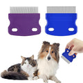 Professional Eye Comb for Pets，Stainless Steel Tear Stain Remover，For Cats & Dogs,Gentle Round-Head Grooming Tool,Precisely Removes Stains, Dirt And Debris From The Eye Area – 2 Pack