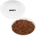 Cute Fish Bone Design Cat Bowls - Wide & Shallow Ceramic Feeding Dishes for Wet & Dry Food, Kittens to Cats