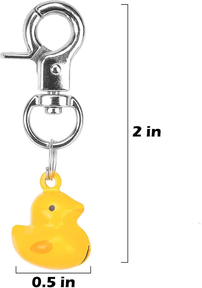EXPAWLORER Pet Bells for Dog Cat Collar Charm - 2 Pack Cat Collar Accessories Bells Loud, Pet Jingle Ornament Training Pendant Neck Decoration Duck Shaped, Tracker for Saving Birds