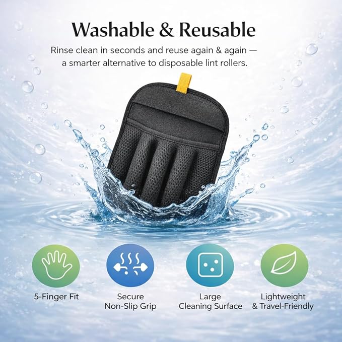Pet Hair Removal Glove for Cats and Dogs - Electrostatic Pet Hair Remover Glove, Reusable Brush Pet Hair Remover for Couch, Carpet, Car Seat & Laundry（1PCS）
