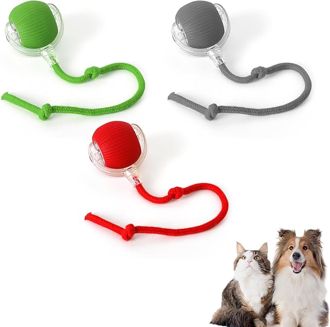 Interactive Rolling Cat Ball, 2025 Upgraded Automatic Cat Ball Dog Toy, Interactive Cat Toy Ball, Automatic Cat Toy Self Moving Cat Toy Interactive Cat Ball for Bored Indoor Cats Dogs (3PCS-A)