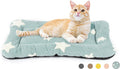 Mora Pets Cat Bed for Indoor Cats Washable Dog Crate Pad Cute Star Dog Bed Mat for Small Dogs Pet Kennel Pad for Cage Soft Flat Puppy Kitten Cushion for Sleeping Anti-Slip Blue 22 x 13