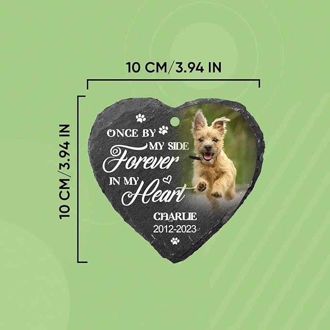 Engraved Pet Memorial Garden Stone with Stake, Custom Dog/Cat Loss Gift, Honor Your Beloved Pet, Personalized Outdoor Remembrance Gifts