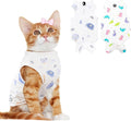 2 PCS Cat Recovery Suit Female Cat Onesie for Cats After Surgery Spay Abdominal Wounds, Kitten Surgery Recovery Suit Female Breathable E-Collar Alternative Kitten Onesie Anti Licking Medium