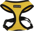 Puppia Soft Dog Harness No Choke Over-The-Head Triple Layered Breathable Mesh Adjustable Chest Belt and Quick-Release Buckle, Yellow, X-Small