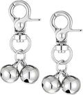 Bell for Dog Collar 2 Pack Stainless Steel Bell Silver Dog Bells Collar Necklace for Dogs & Cat Pet Pendant Accessories Training Collars Charm with Heavy Duty Snap Clips
