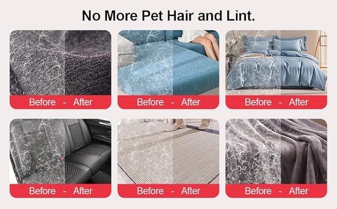 2 PCS Pet Hair Removal Glove – Magic Electrostatic Pet Grooming Glove for Dogs & Cats, Reusable Pet Hair Remover Glove – Cat Shedding Glove, Furniture/Carpet/Car Seat/Clothing Lint Remover
