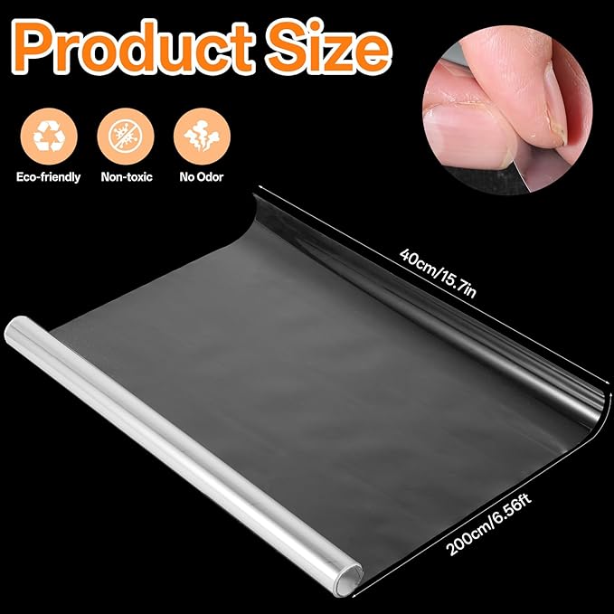 Clear Wall Protector, Non Adhesive Electrostatic Clear Contact Paper Door Protector from Dog Scratching Plastic Stickers for Kitchen & Office from Bin, Furniture Door, Wallpaper Scratch Dog Cat, 6.6ft