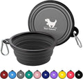 Collapsible Dog Bowls for Travel, 2-Pack Dog Portable Water Bowl for Dogs Cats Pet Foldable Feeding Watering Dish for Traveling Camping Walking with 2 Carabiners, BPA Free