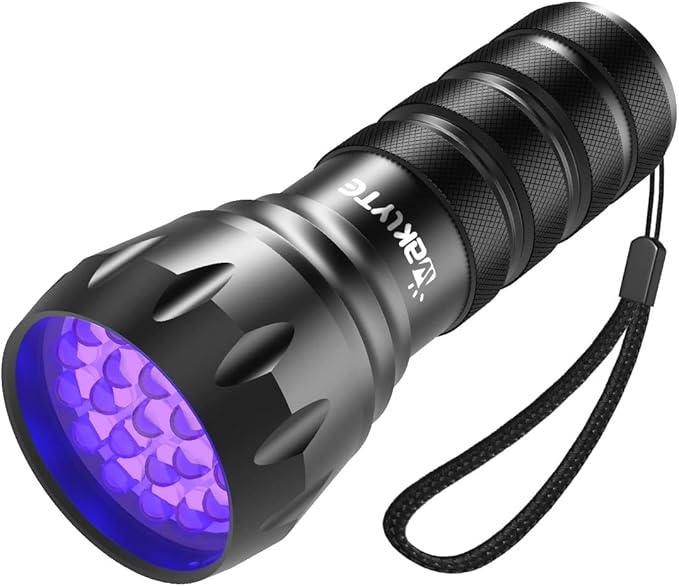 Black Light UV Light, 21 LED 395nm UV Flashlight, Powerful Mini Blacklight Flashlight, Small Portable Black Light Flashlight for Pet Urine Detection, Scorpion, Resin Curing, Bed Bug, Nails