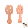 Cloud-Shaped Soft Bristle Small Dog Brush - Hollow Back Design for Easy Grooming - Ideal for Yorkie, Shih Tzu, Maltese Maltipoo Pomeranian- Puppy Essentials , Pet Hair Removal Essentials (Pink)