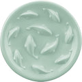 Slow Feeder Bowl for Cats and Small Dogs,Cilkus Fish Pool Design, Fun Interactive Bloat Stop Puzzle Feeder Bowl Healthy Eating Diet Made of Melamine Food Grade Material Dishwasher Safe (Green)