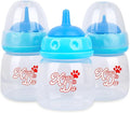 Pet Feeding Bottle,3 Pack 60ml Nursing Bottle, 3 Sizes Nipples with Ventilation Valve Resistant Tearing Perfect for Puppies, Kittens, Small Wildlife（Blue）