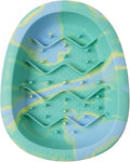 CHEWFFON Interactive Dog&Cat Lick Mat Bowls, BPA-Free Silicone Dog Slow Feeder Bowl with Suction Cups, Non Slip Food Bowl for Dogs and Cats, Reduces Boredom and Anxiety, Dishwasher Safe, Green