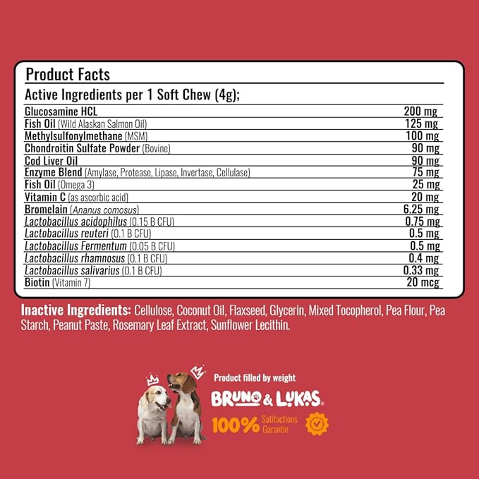Multivitamin for Dogs – 8-in-1 Dog Multivitamins Chewable Supplement with Glucosamine for Joint Pain Relief, Hip & Joint Support, Skin & Coat Supplement with Omega Fish Oil – Salmon Flavor – 90 Chews