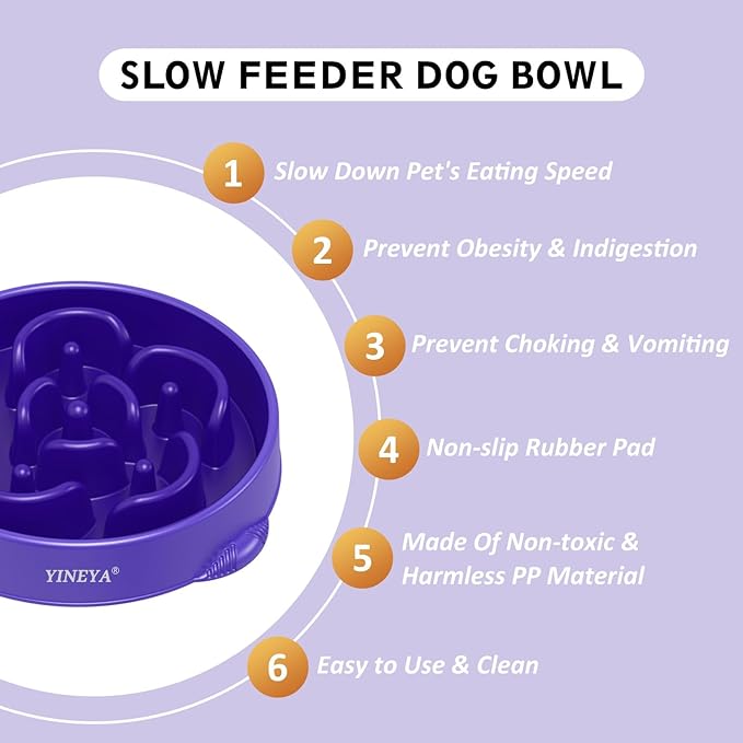 4 Cups Slow Feeder Dog Bowls Large Breed, Anti-Choking Pet Supplies, Maze Dog Food Bowl, Puzzle Feeder That Slow Down Eating