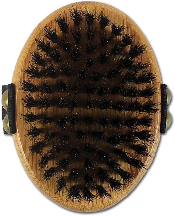 Bamboo Groom Palm Brush with Boar Bristles for Pets