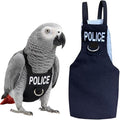 Bird Diaper Flight Suit, Cute Cosplay Parrot Clothes, Easy-to-Wear Washable Nappy, Durable Metal Ring Harness for Cockatiel, Conure, African Grey, Parakeet Outdoor Flying (Without Leash,XXL)