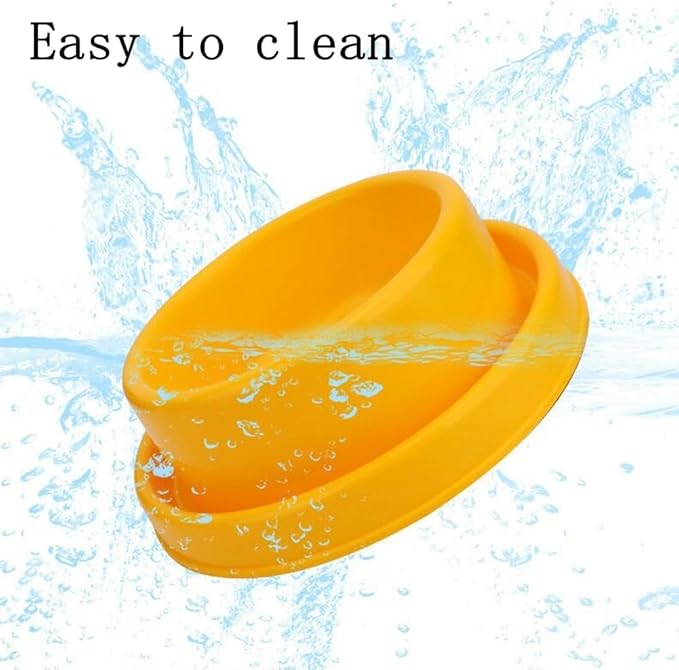 Ants Away Dog Bowl Cat Puppy Food Bowls Round No Spill Eating Feeder for Small Animals Brown M