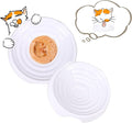2 Pcs Whisker-Friendly Cat Food Bowl, Melamine Shallow & Wide Cat Bowl for Indoor Cats,Relieves Whisker Fatigue,Non-Slip Cat Dish for Wet and Dry Food (White*2, 6.3")