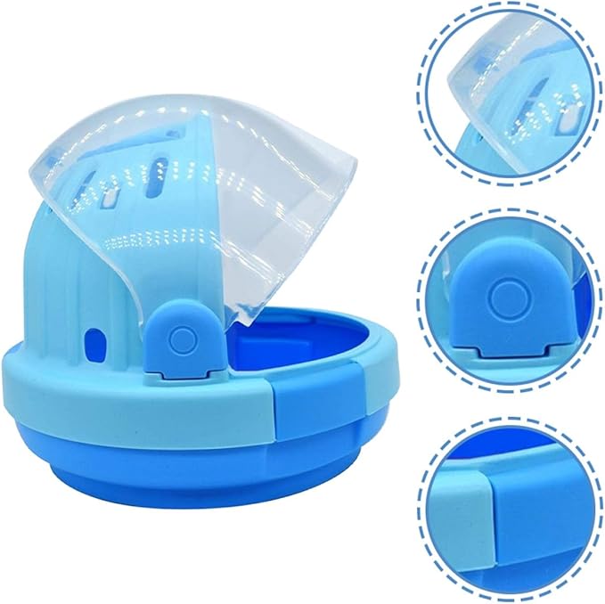 Cabilock Portable Pet Parrot Travel Cage with Blue Plush Nest, Small Handheld Bird Carrier Suitable for Budgerigar and Young Birds