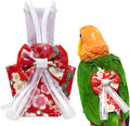 Bird Diaper Cockatiel Clothes Flight Suite, Reusable Parrot Nappy with Waterproof Inner Layer, Cute Pigeon Pants Urine Wet Suit Costume for Conure Macaw (Red,Macaw)