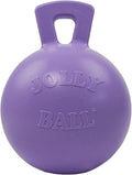 Jolly Pets Tug-n-Toss Heavy Duty Dog Toy Ball with Handle, 8 Inches/Large, Light Purple