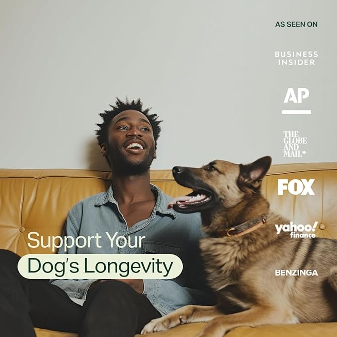 Longevity+ Dog Health Supplement - Dog Vitamins and Supplements for Joint, Muscle, Immune, and Cognitive Health - Vet-Formulated and Made in the USA - for Large Dogs 60 lbs or Greater - 30 Day Supply