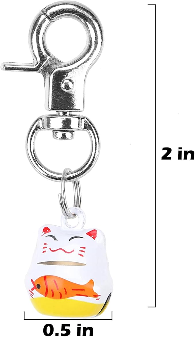 EXPAWLORER Pet Bells for Dog Cat Collar Charm - 2 Pack Cat Collar Accessories Bells Loud, Pet Jingle Ornament Training Pendant Neck Decoration Catching-Fish Shaped, Tracker for Saving Birds