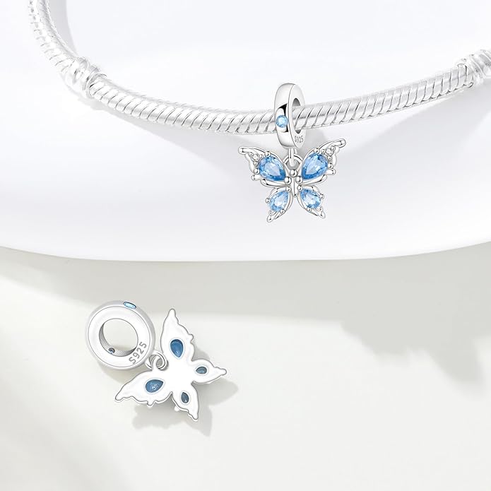 925 Sterling Silver Charm For Bracelets Animals Pets Insects Butterflie Cat Dog Charms Bead For Women Jewelry Gifts
