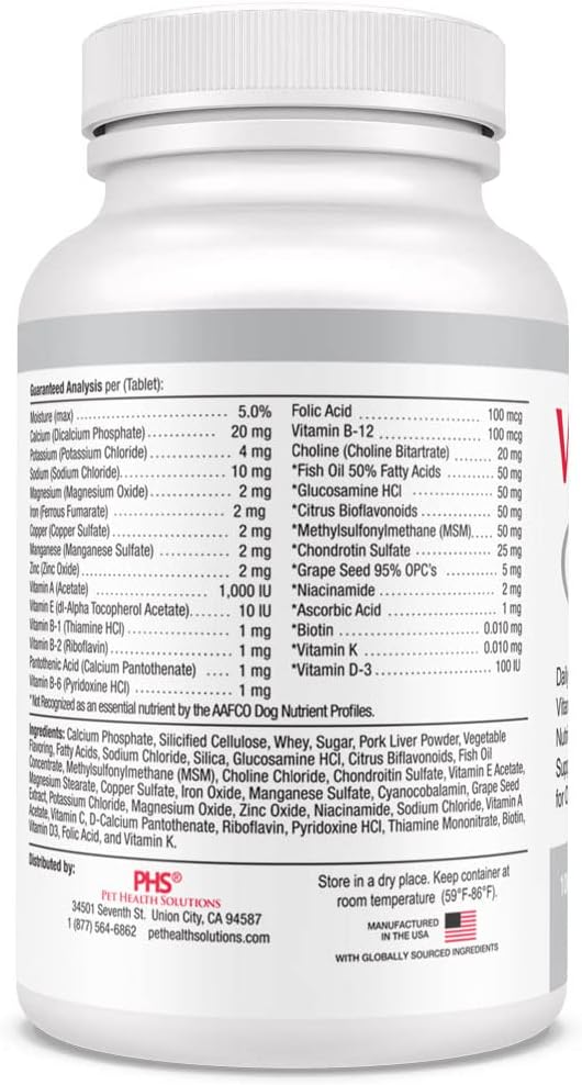 Silver - Vitamins, Minerals, Nutrients - Support for Senior Dog - Supplement for Healthy Bone, Joint, Energy, Immune System - 100 Chewable Tablets