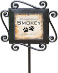 GiftsForYouNow Personalized Pet Memorial Garden Stake, in Loving Memory, 28” by 8.5”, Pet Grave Markers, Dog Memorial Gift, Wrought Iron Stake, Memorial Plaque