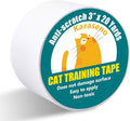 Karaseno Anti Cat Scratch Tape: 3 inches x 20 Yards Cat Training Tape, 100% Transparent Clear Double Sided Deterrent Tape Furniture Protector