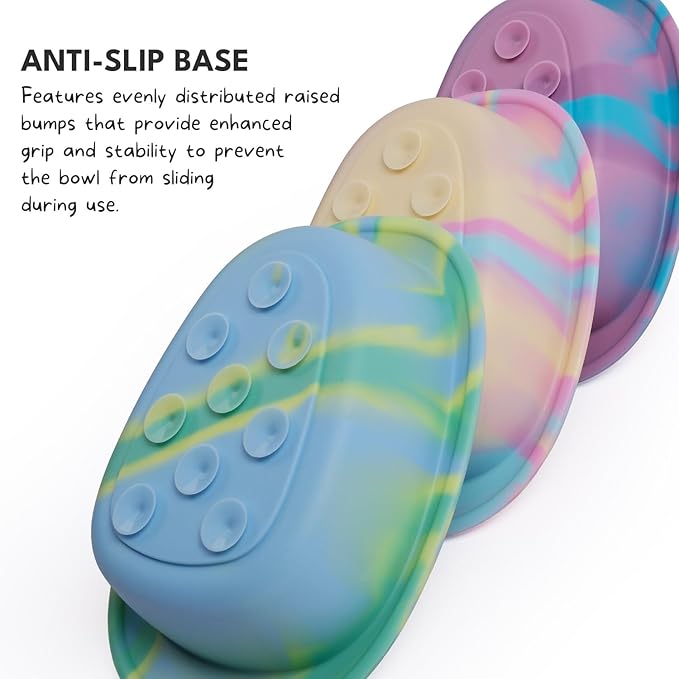 CHEWFFON Interactive Dog & Cat Lick Mat Bowls, BPA-Free Silicone Dog Slow Feeder with Suction Cups, Non Slip Food Bowl for Dogs and Cats, Reduce Anxiety, Dishwasher Safe, Lavender Purple Small