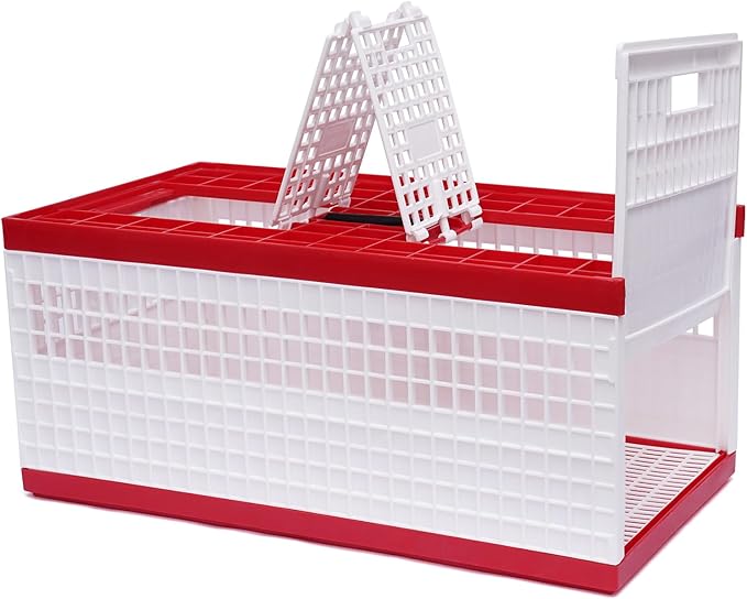 Plastic Transportation Pigeon Cage, 23.62x12.2x10.24 inches Large Space Foldable Pigeon Cage, Racing Pigeon Carrier Box with Handle, Portable Bird Travel Nest Box for Courtyard, Balcony, Lawn