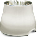 Dogit Elevated Dog Bowl, Stainless Steel Dog Food and Water Bowl for Large Dogs, White, 73753