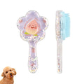 Soft Dog Brush for Small Dogs | Gentle Puppy Brush for Yorkies, Shih Tzus, Maltipoos & Maltese | Pet Hair Removal Brush with Soft Bristles | Dog Brush for Shedding (Blue Peach）