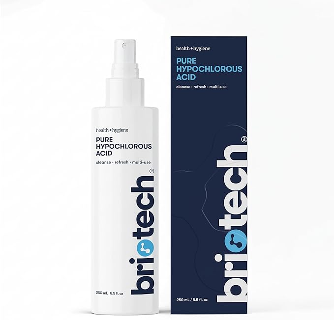 BRIOTECH Pure Hypochlorous Acid Spray and Cleanser, Original Premium HOCl Topical Solution, Multi-Purpose Cleaner, Family Approved & Pet Friendly, 8.5 fl oz